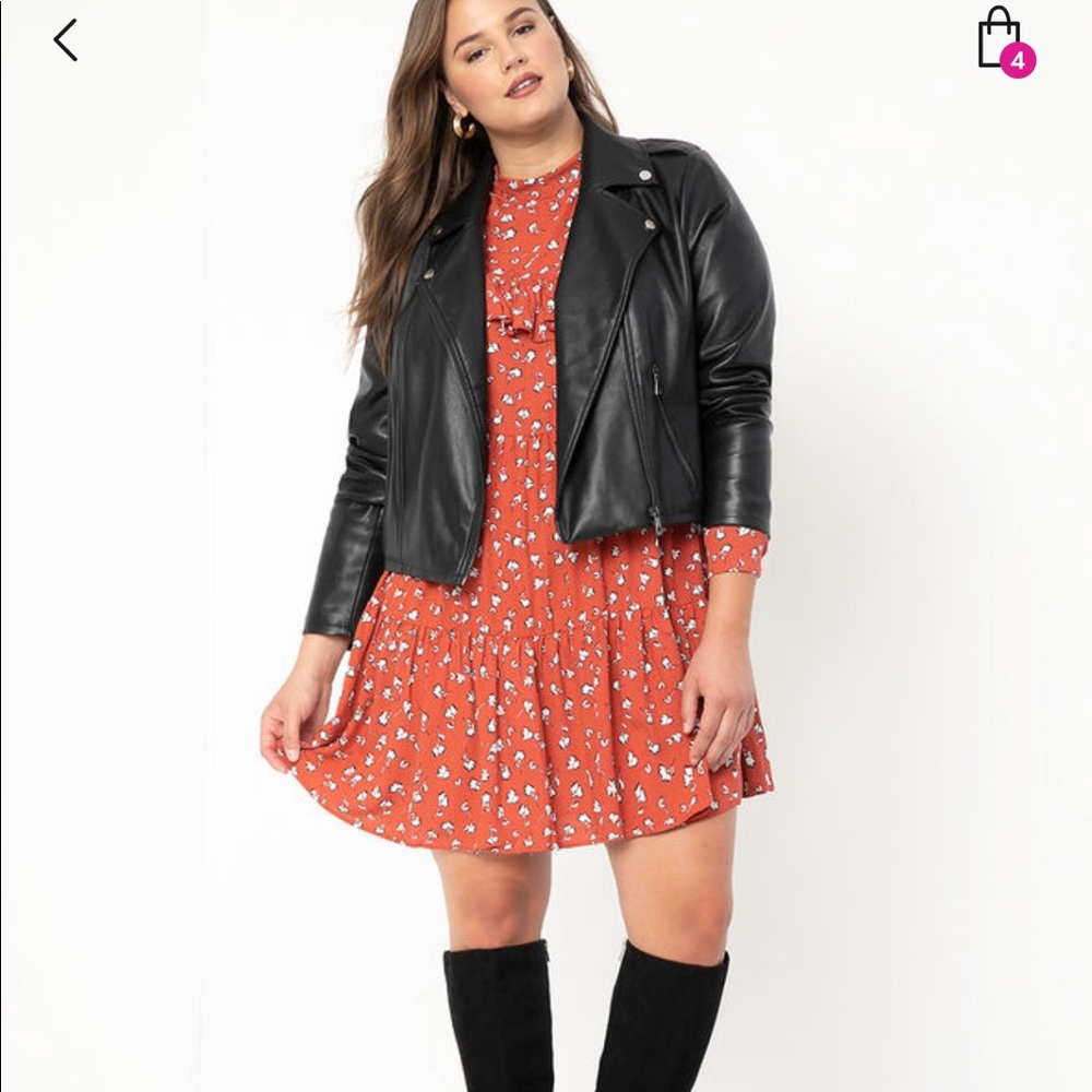 NWOT Eloquii “Leather” Cropped Jacket